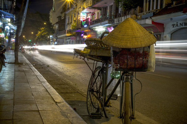 Hanoi Old Quarter Vietnam at Night Long Exposure