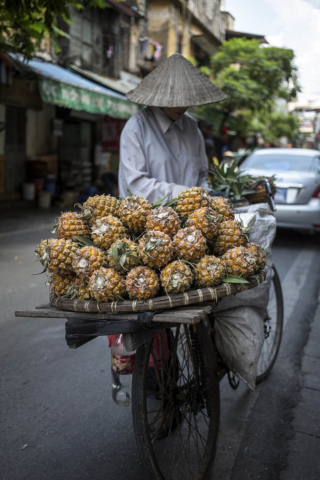 Fruit Vendor Hanoi Old Quarter Vietnam