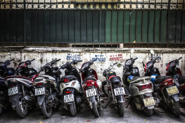 Scooters Hanoi Old Quarter Vietnam