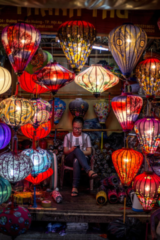 Lantern Stall Hoi An Ancient Town Vietnam