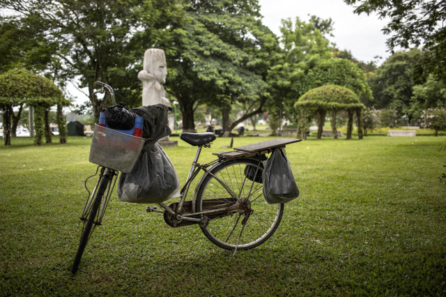 Bicycle in Park Hue Vietnam